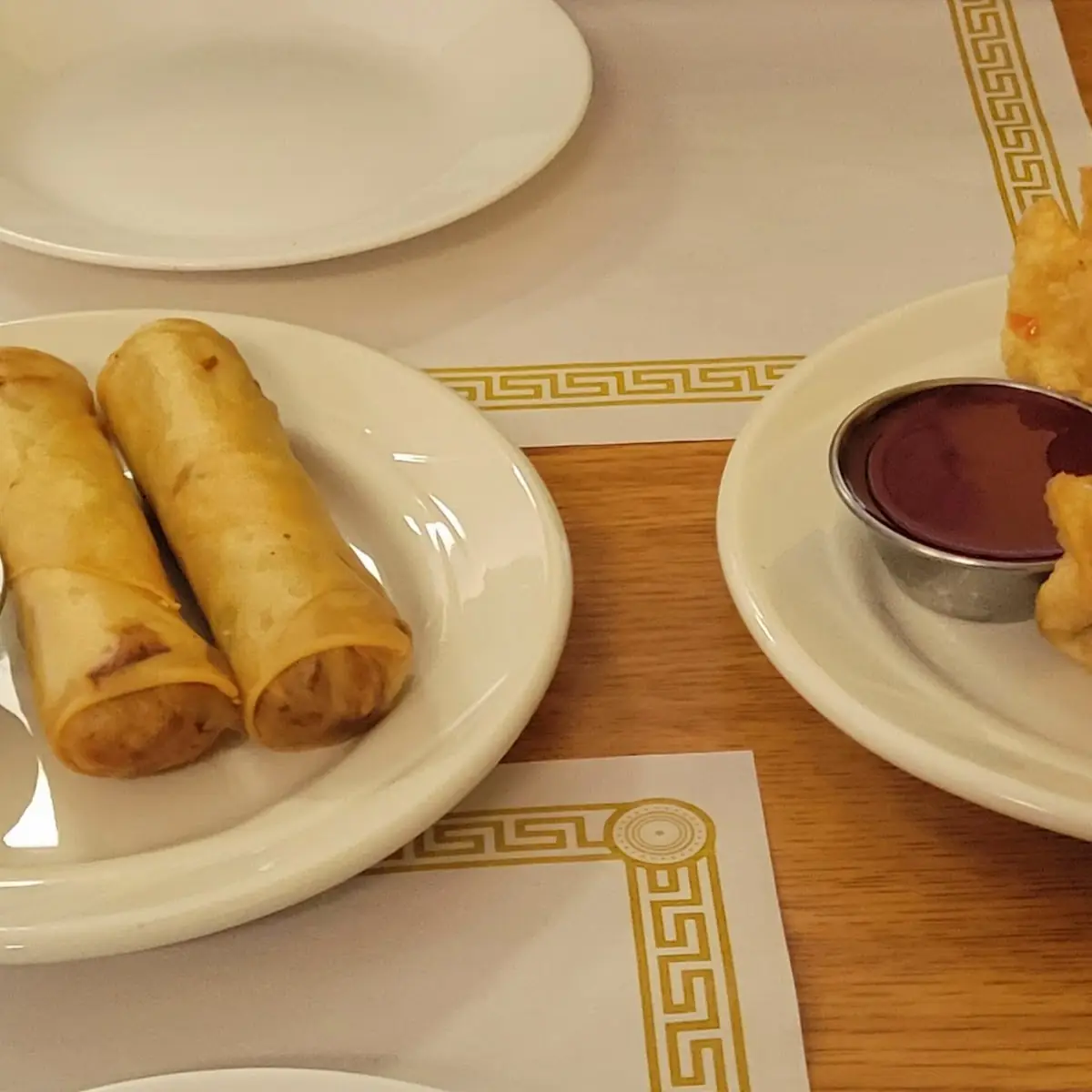 Veggie Spring Rolls and Crab Rangoons