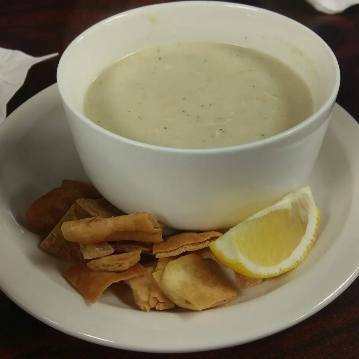 Lentil Soup with Pita Chips