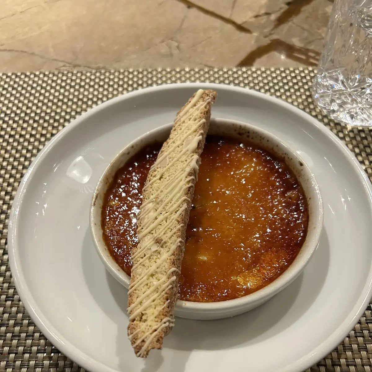 Vanilla Creme Brulee with Preserved Blackberries, Treadwell Cuisine