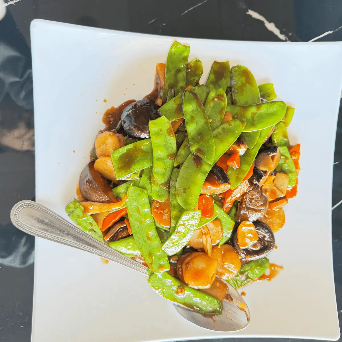 Black Mushroom Bamboo Shoots & Snow Peas