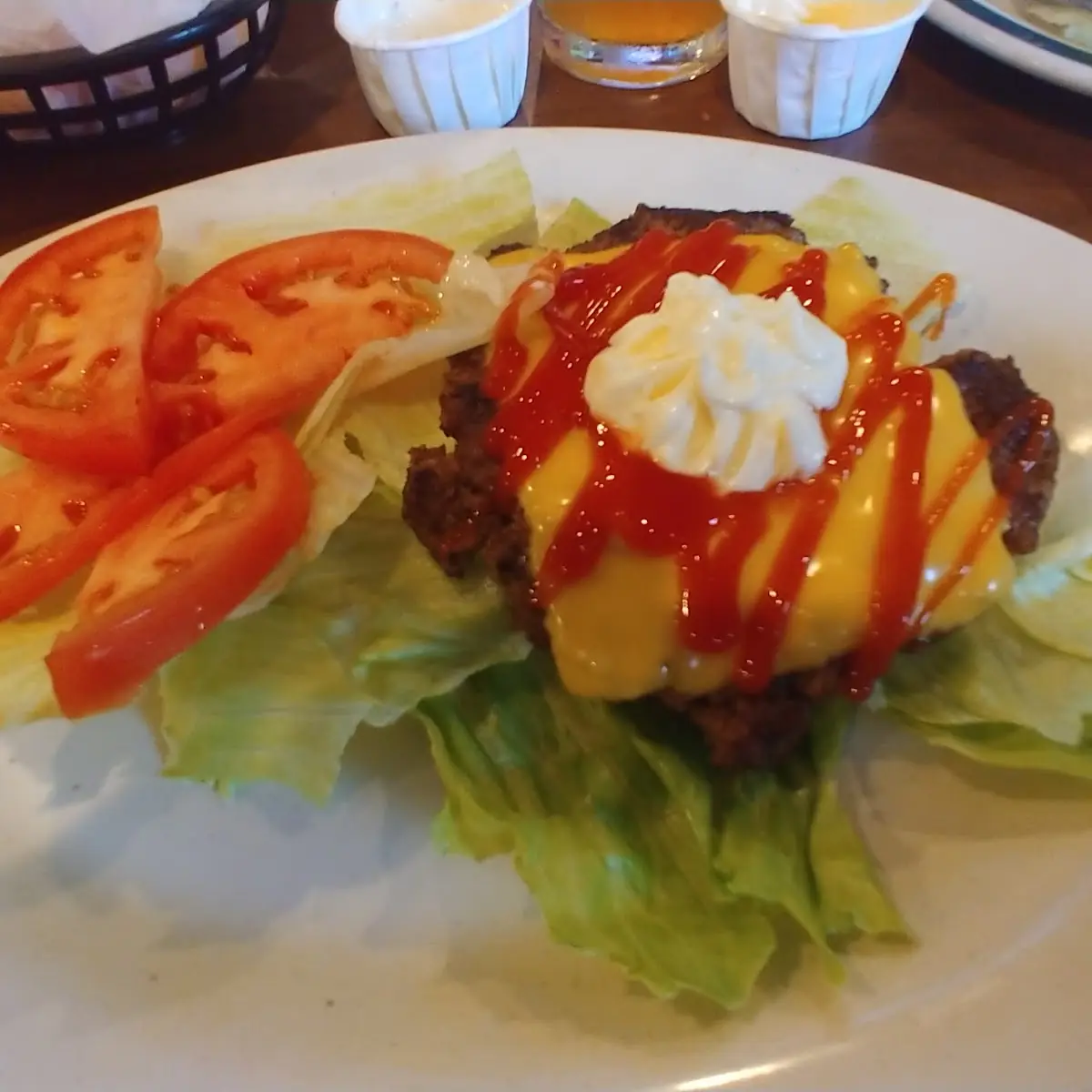 Cheese Burger Bunless Low Carb