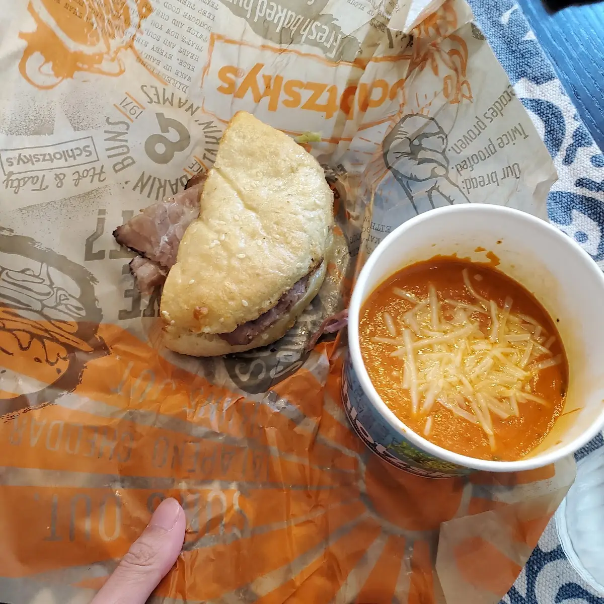 French Dip and Tomato Basil Soup