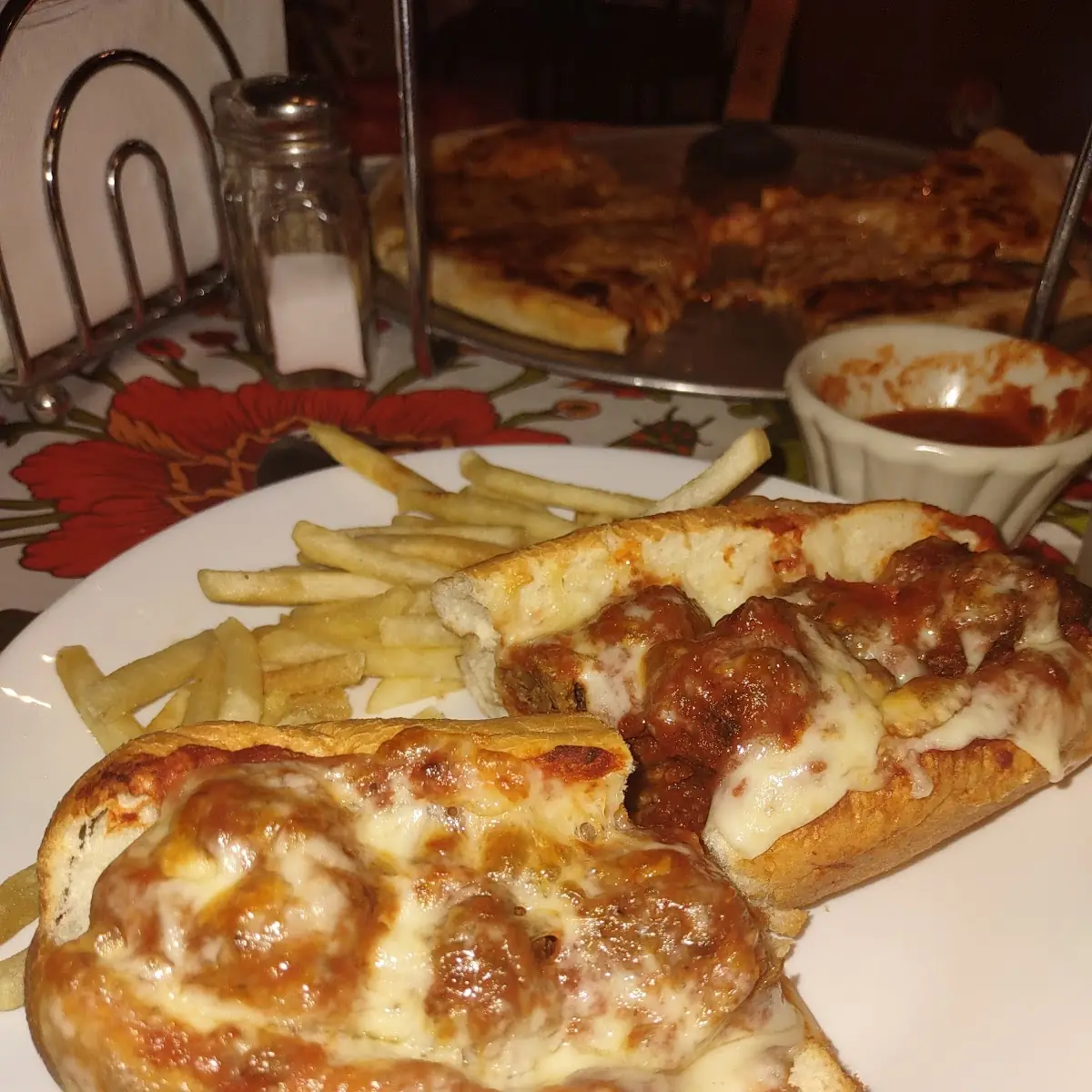 Meatball Sandwich with Fries