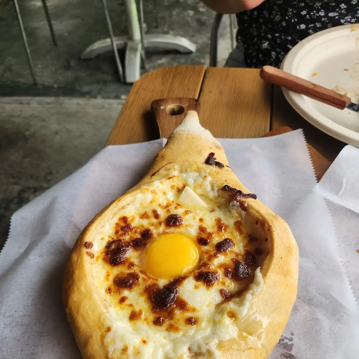 Georgian Cheese Bread with Egg Yolk