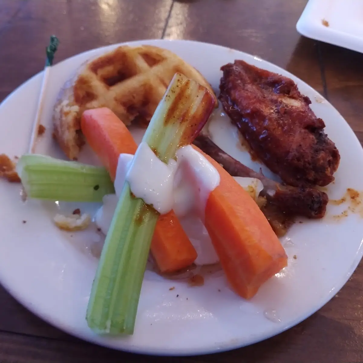 Chicken Waffles and Chili and Lime Wings