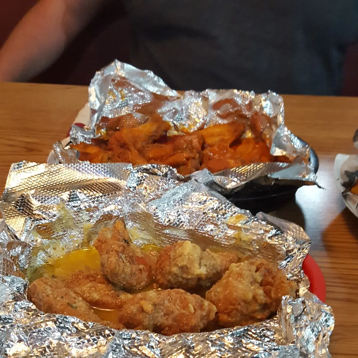 Garlic Parmesan Wings & Hot Wings