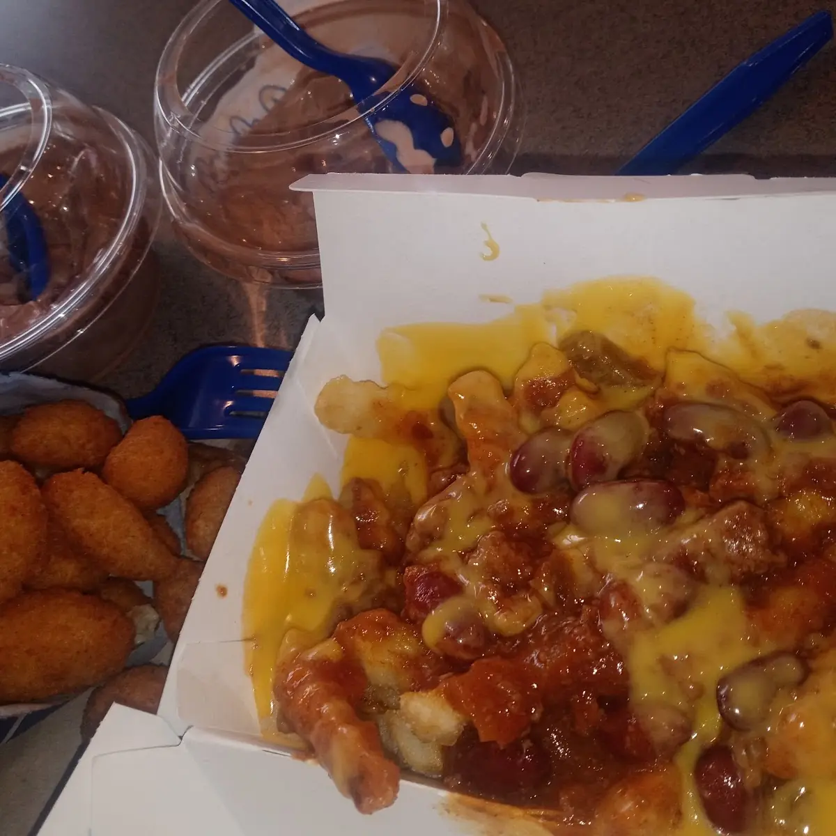 Chilly Cheese Fries and Cheese Curds