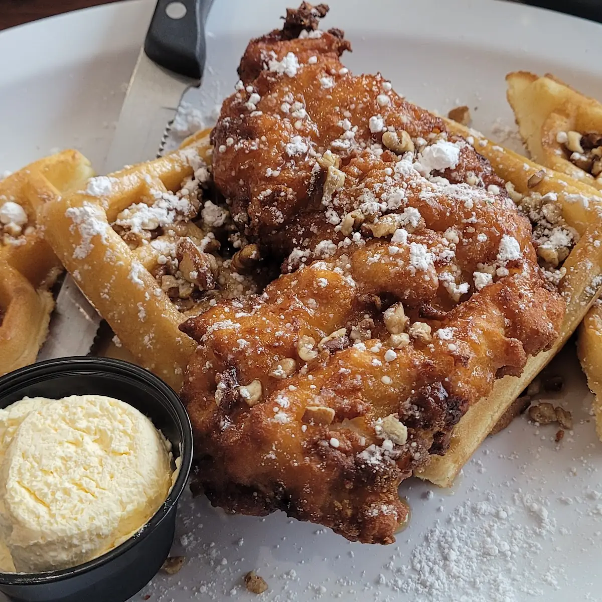 Bourbon Chicken and Waffles