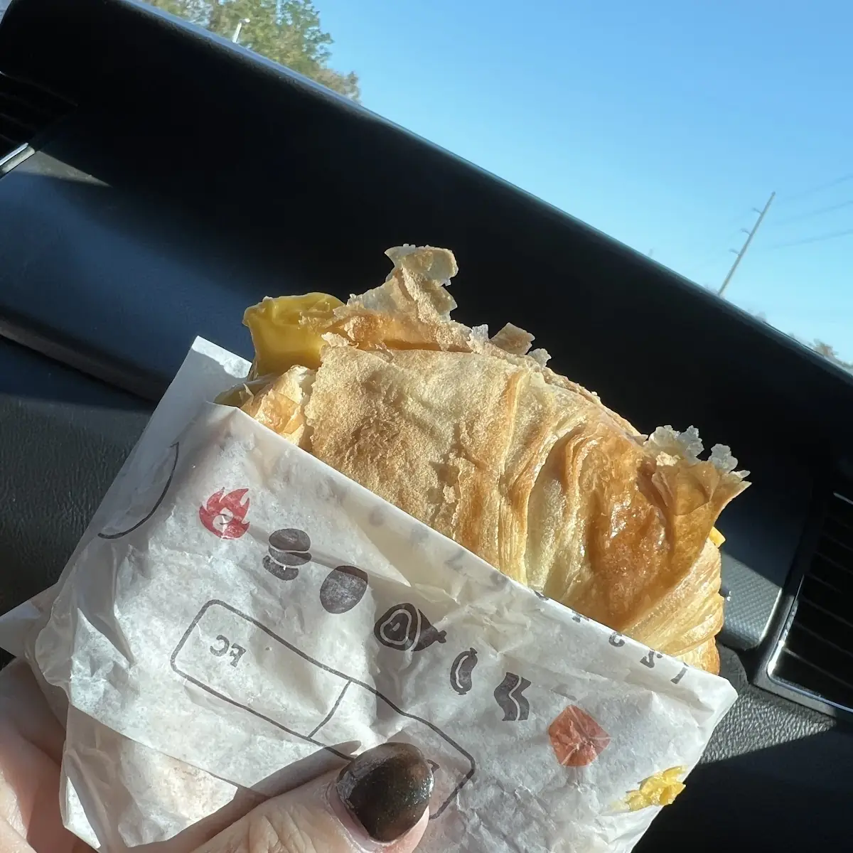 Ham Egg and Cheese Croissant