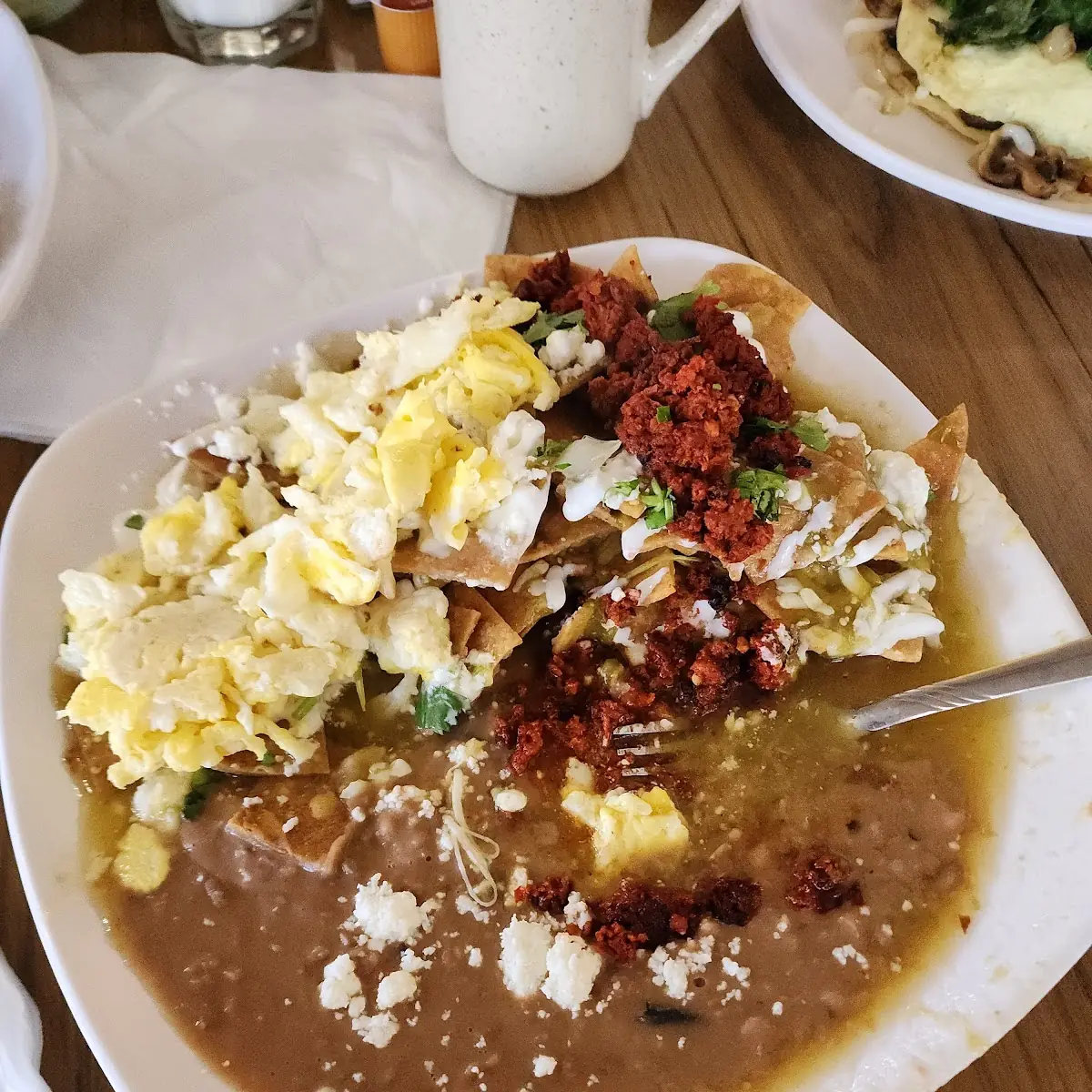 Chilaquiles w Added Chorizo Don't Think Adding Was Worth It 3 99