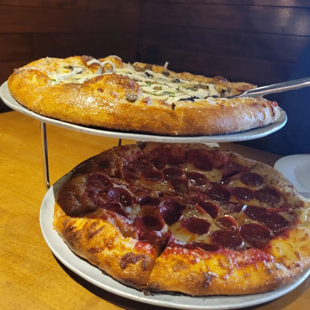 Pepperoni Pizza & Veggie Pizza