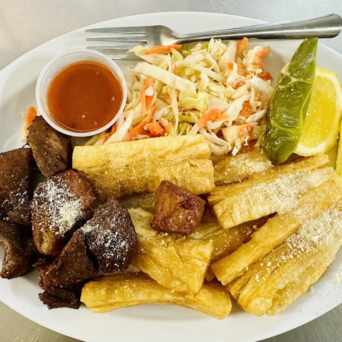 Yuca Con Chicharron Fried Yuca with Pork Skin