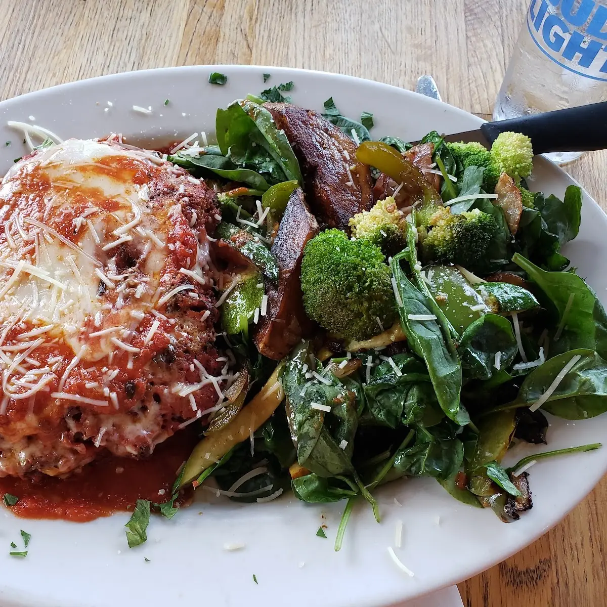 Chicken Parmigiana with Grilled Vegetables