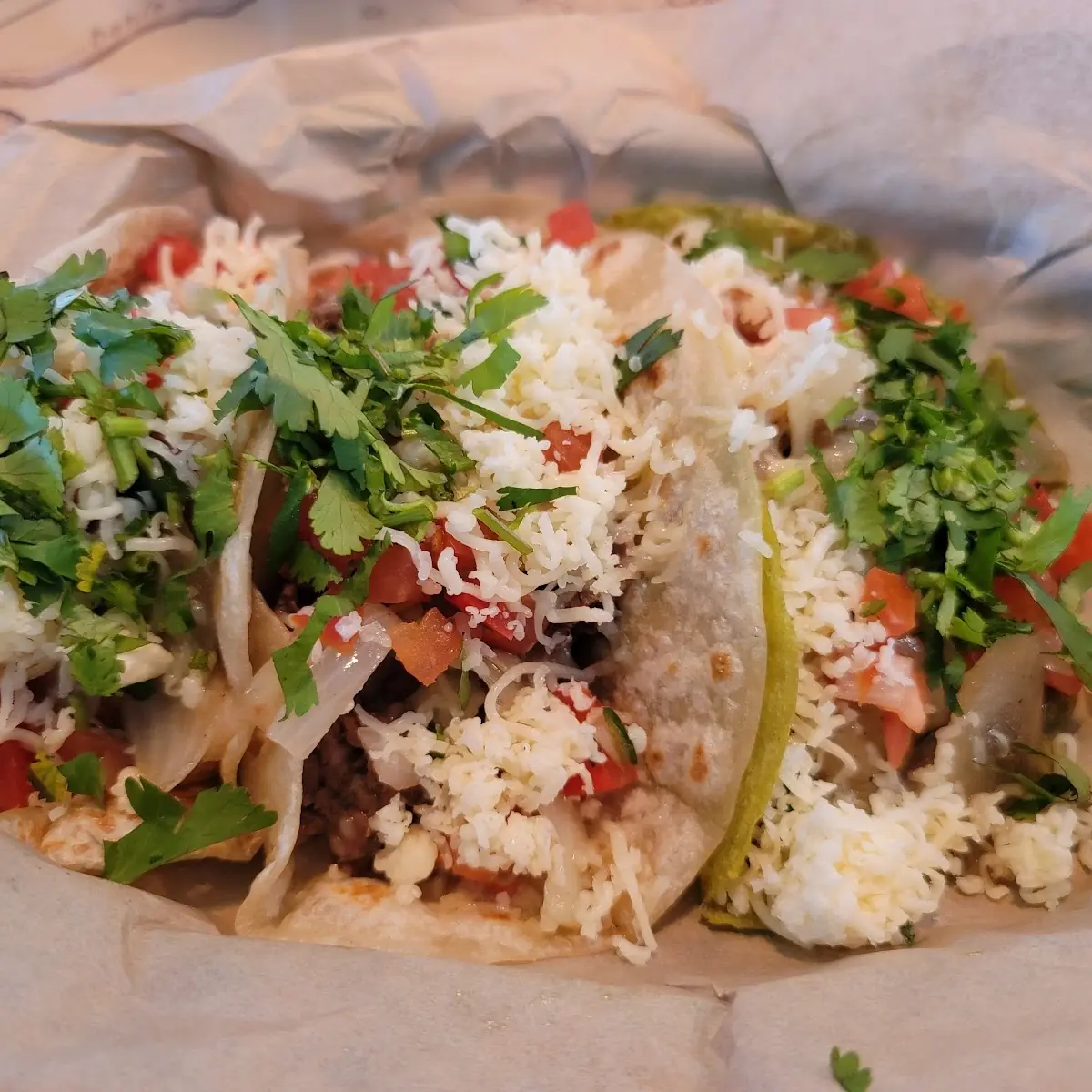 Shredded Beef and Chicken Taco