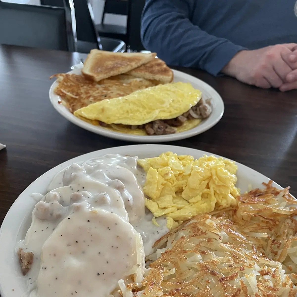 Biscuits and Gravy with Scrambled Eggs