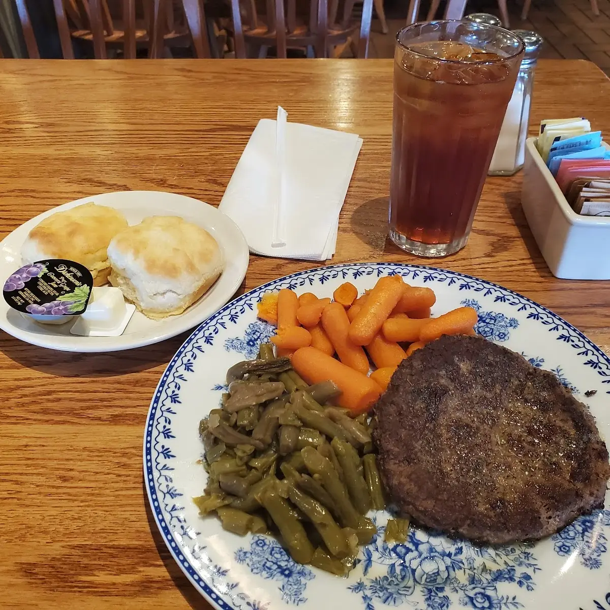 Hamburger Steak and Vegetable Plate