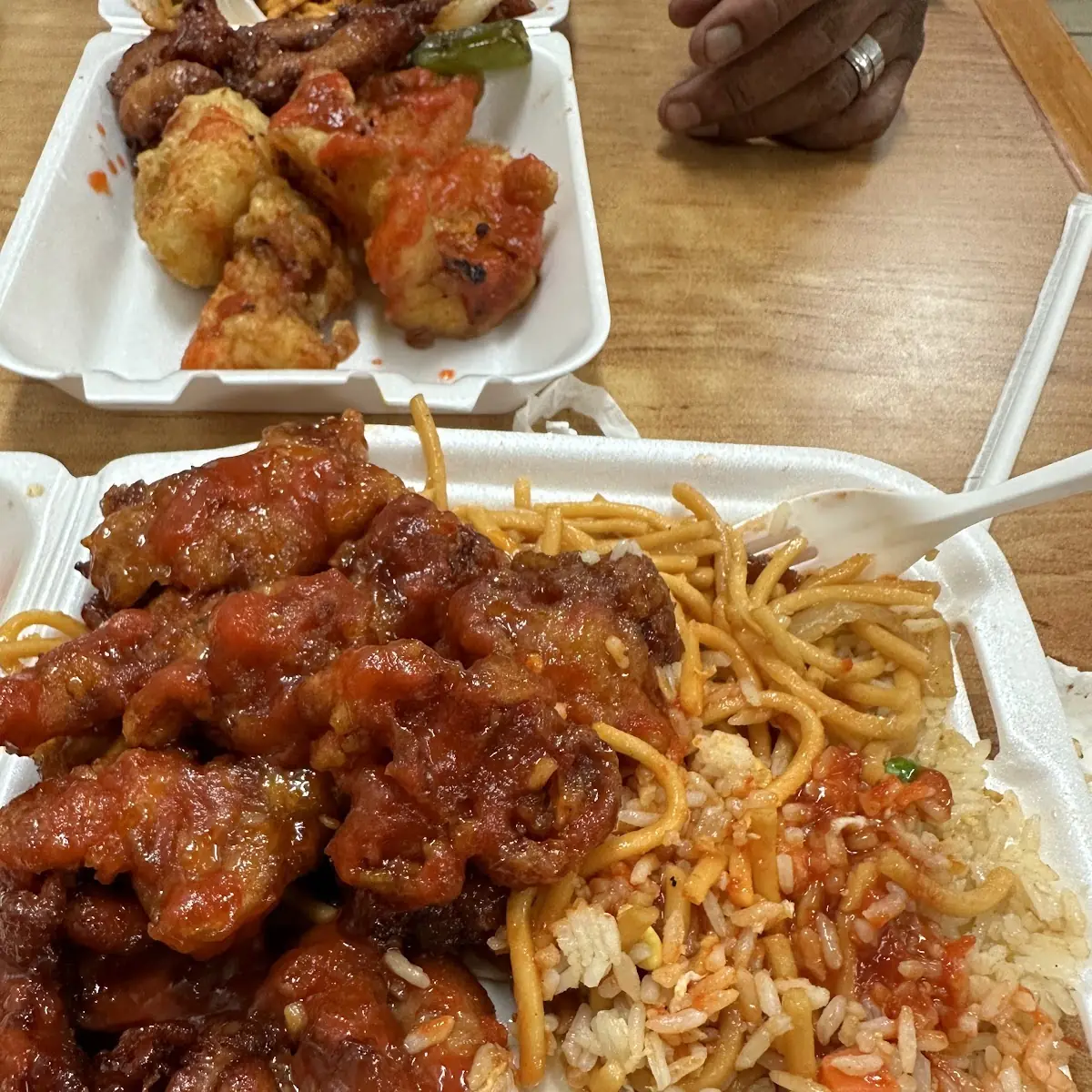 Orange Chicken and Jalapeño Beef