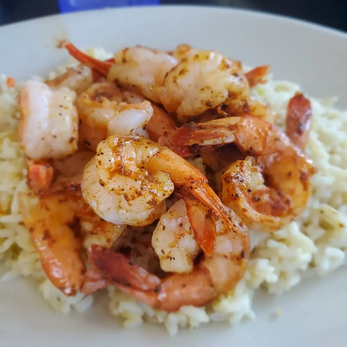Grilled Shrimp over Rice