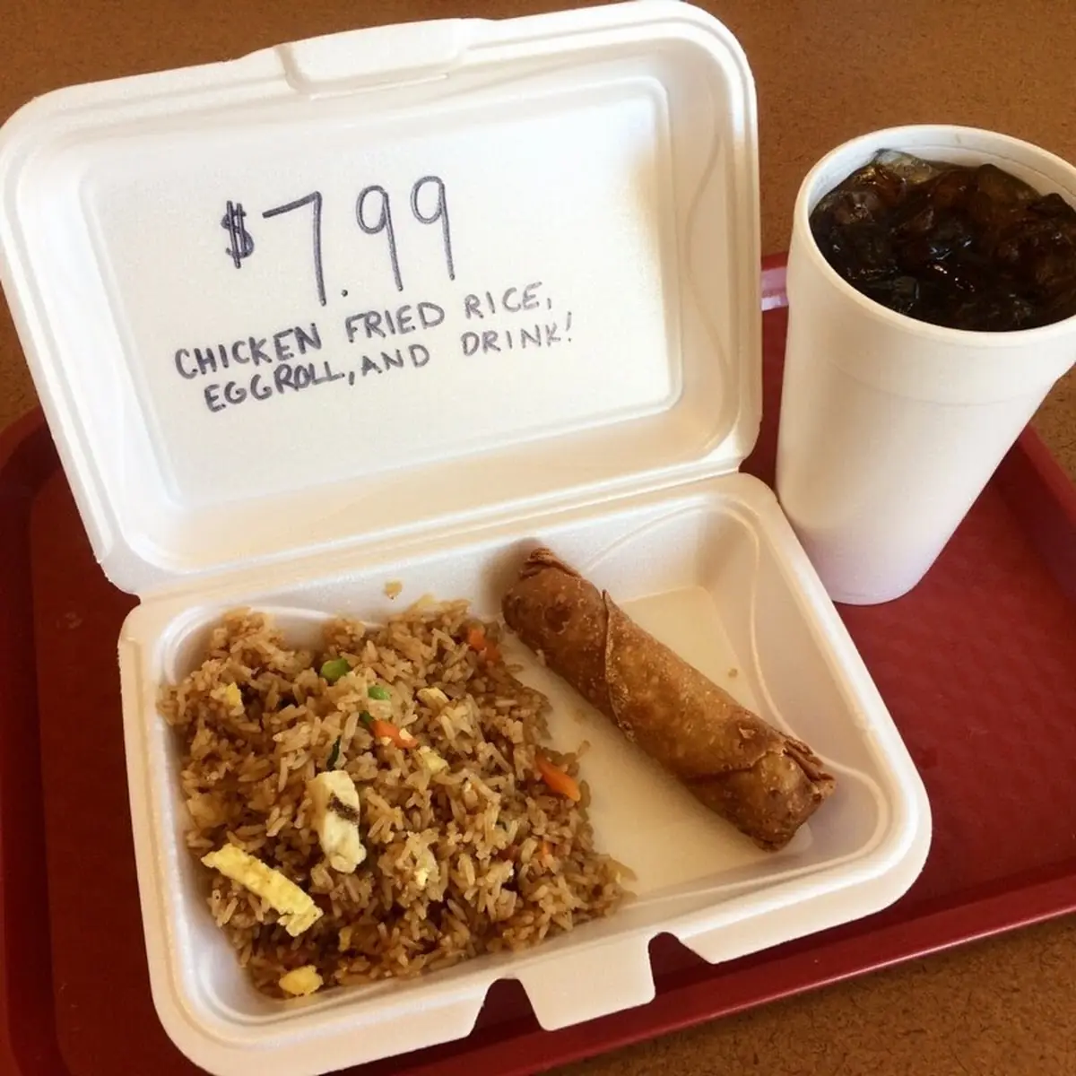 Fried Rice and Egg Roll