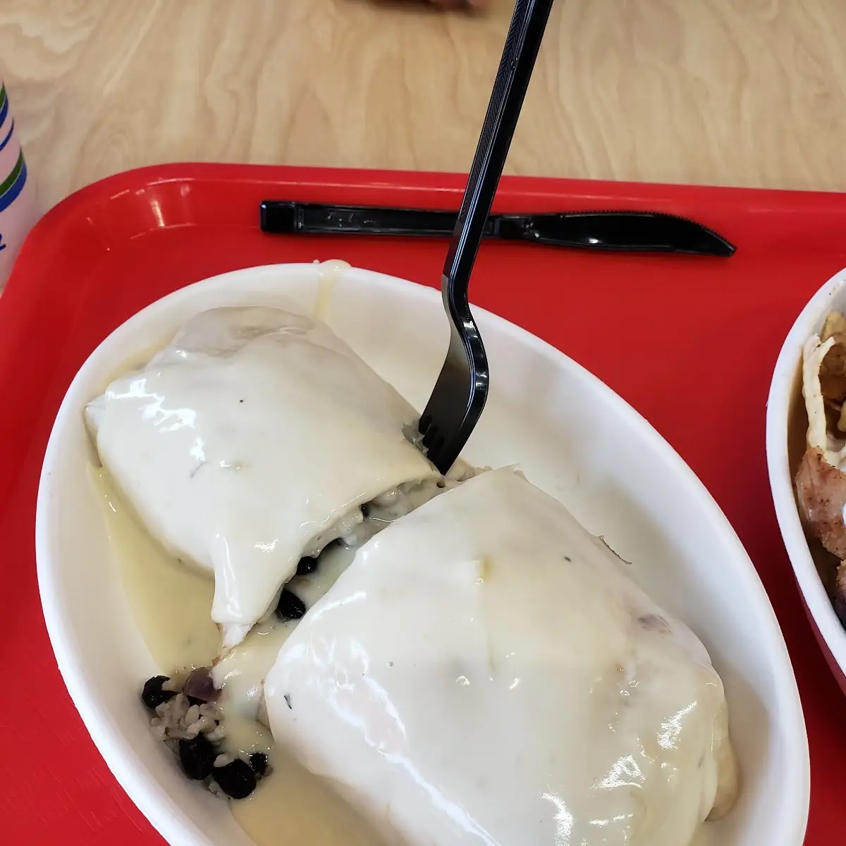 Veggie Burrito with Queso
