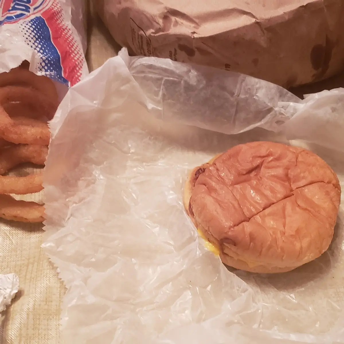 Hamburgers Onion Rings