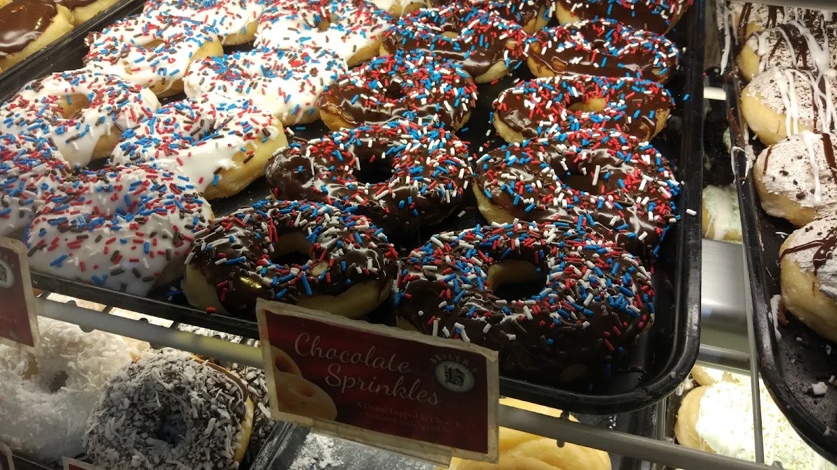 Assorted Donuts in Display Case
