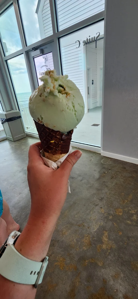 Key Lime Chocolate Dipped Waffle Cone Single Scoop