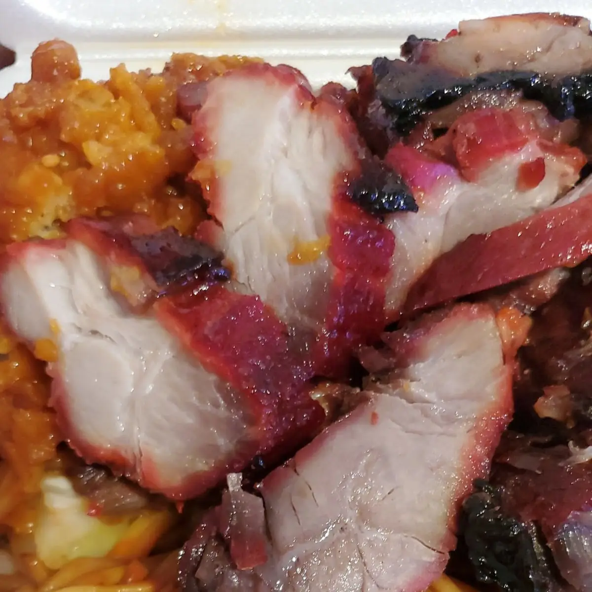 BBQ Pork and Orange Chicken