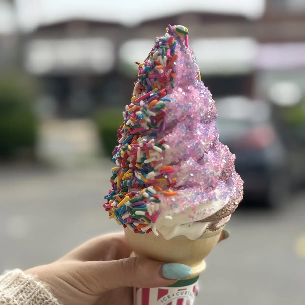 Ice Cream Cone with Sprinkles