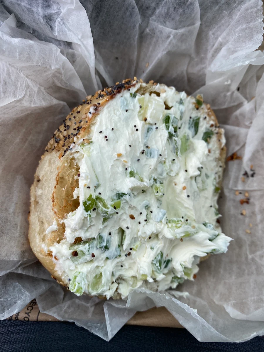 Everything Bagel with Scallion Cream Cheese