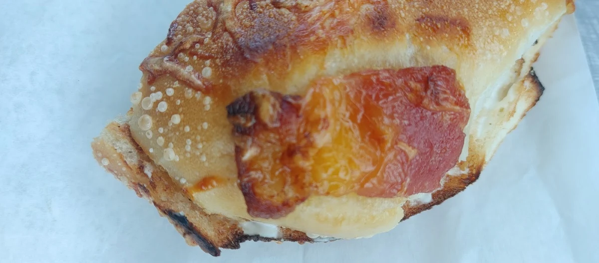 Bacon Cheddar Bagel with Cream Cheese