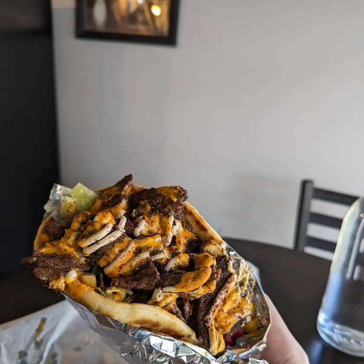 Ground Lamb & Beef Kabob Gyro/Wrap