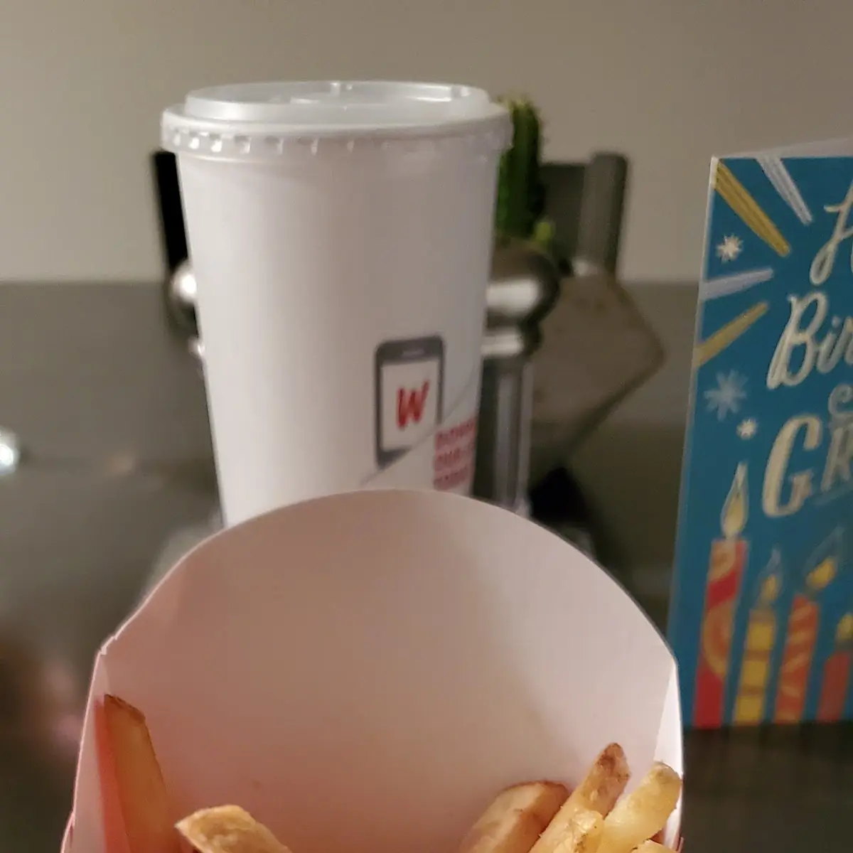 Medium Fries Half Full