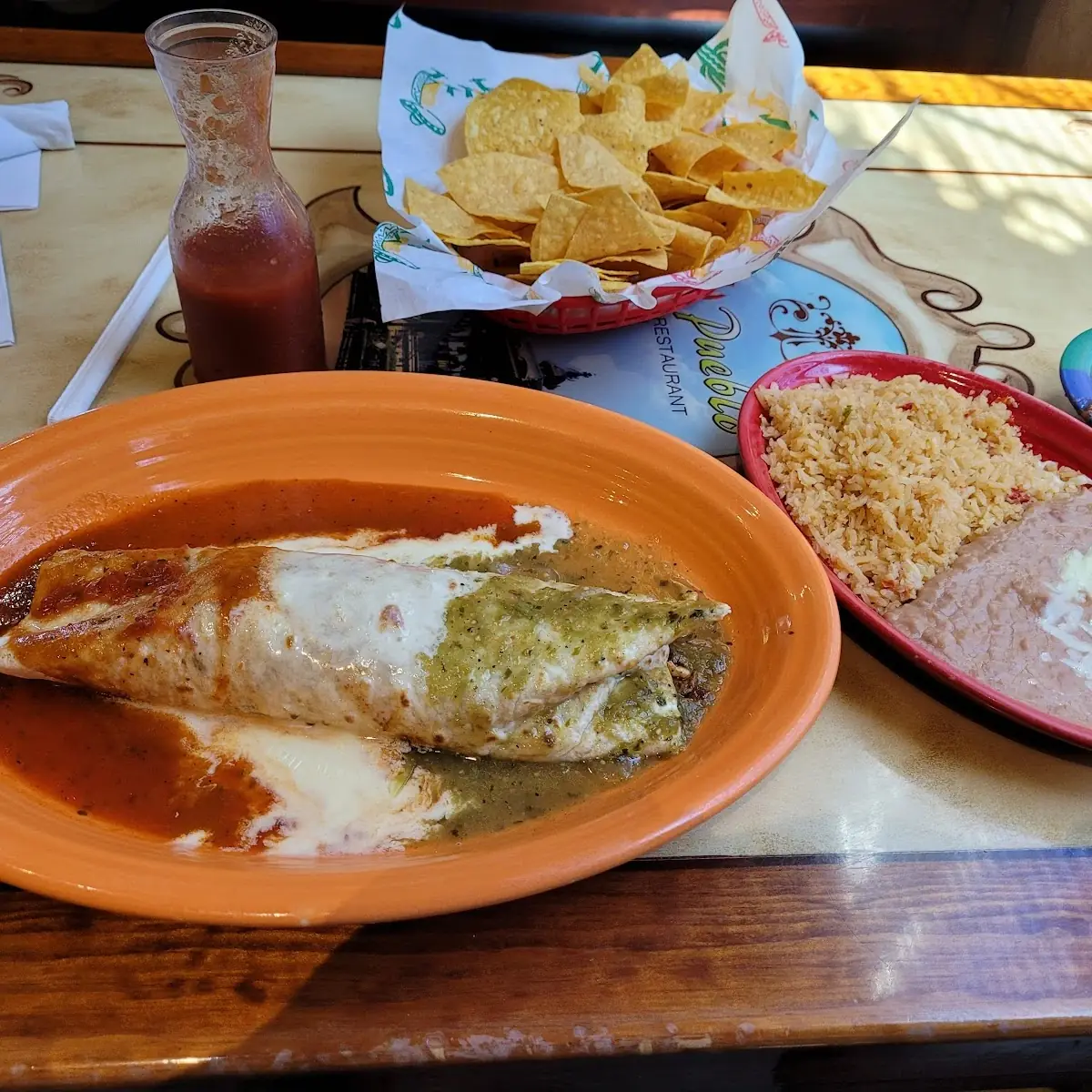 Mexican Flag Burrito Supreme