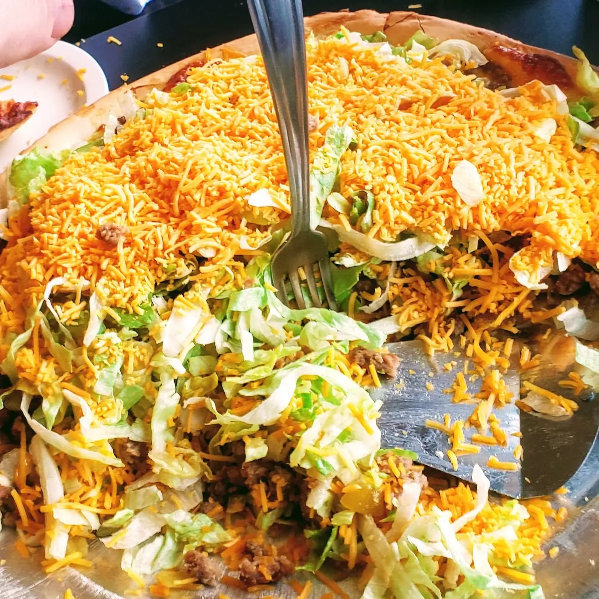 Enchilada Pizza Has Green Chili on It