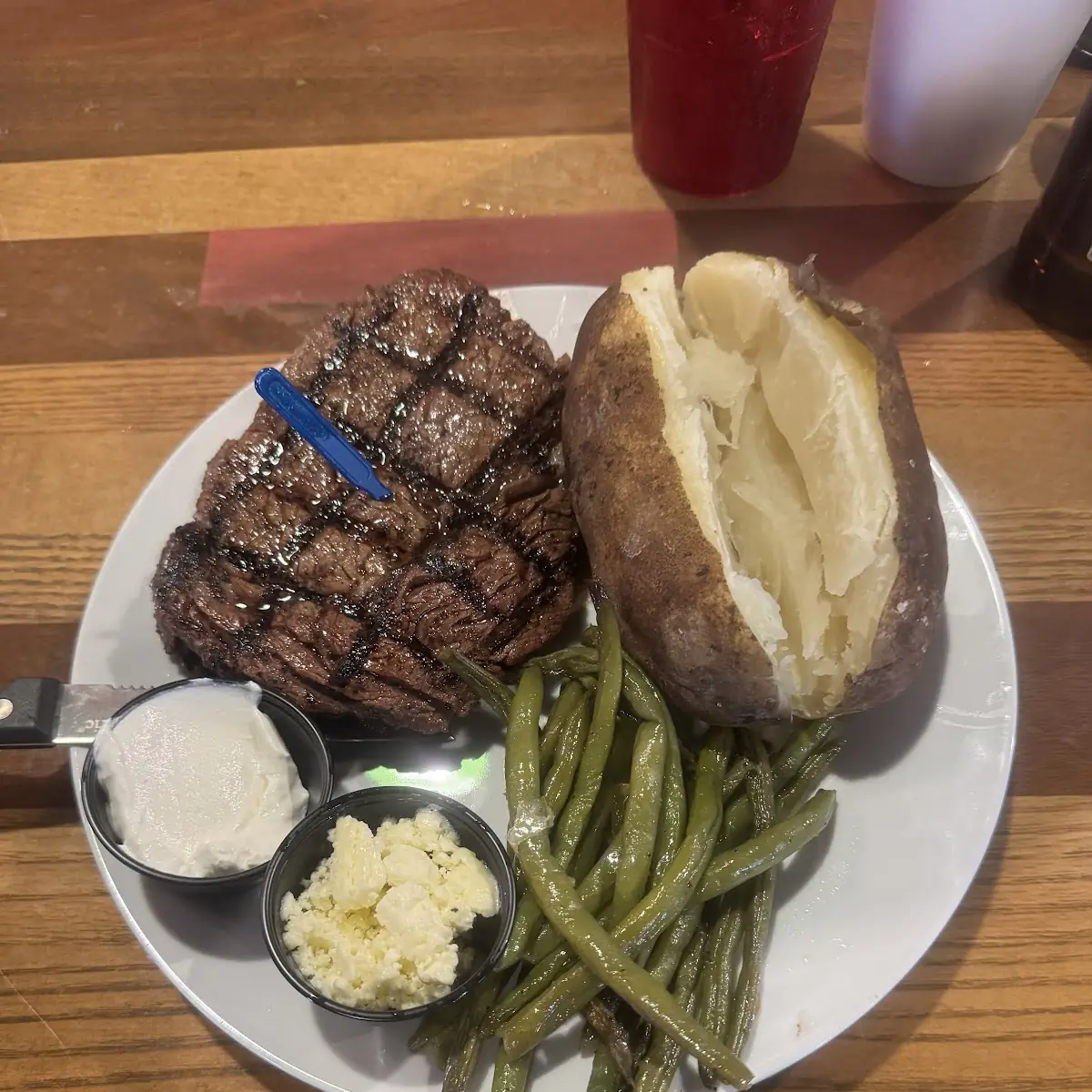 Steak Baked Potato Green Beans