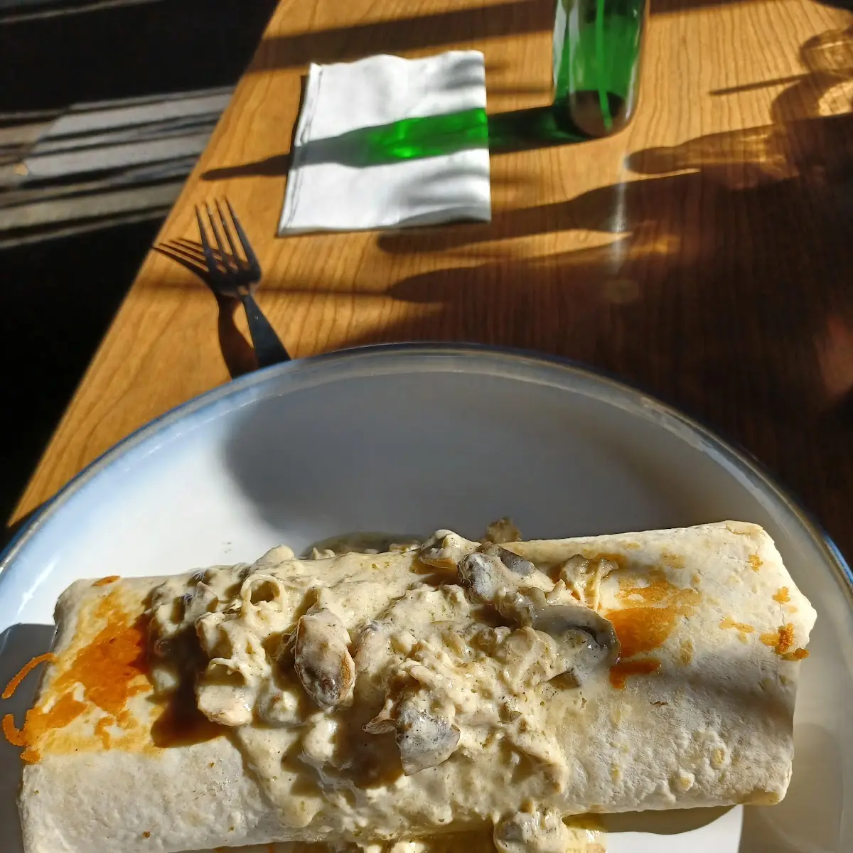 Mushroom Chicken Burrito