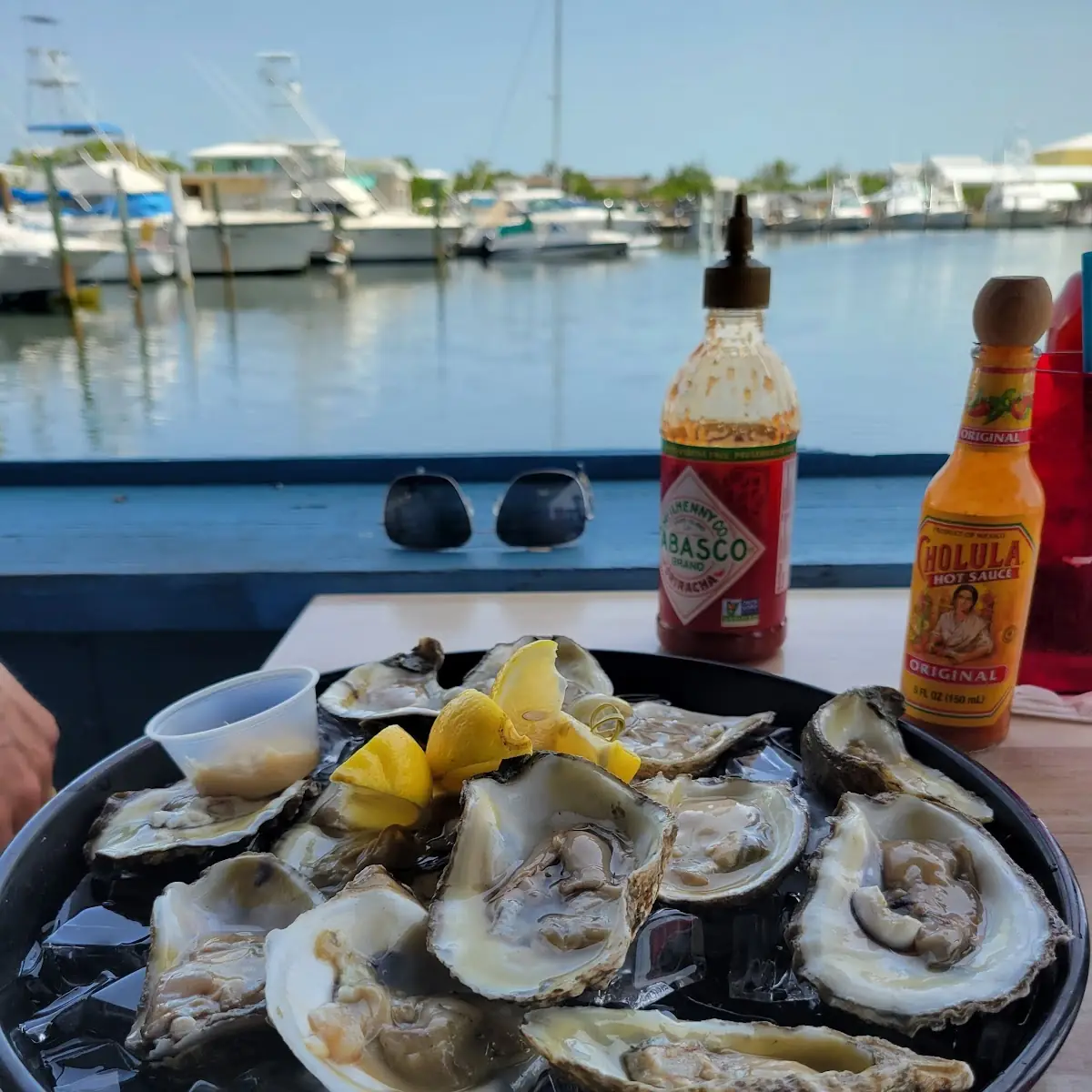 Big Blue Point Oysters on the Half Shell