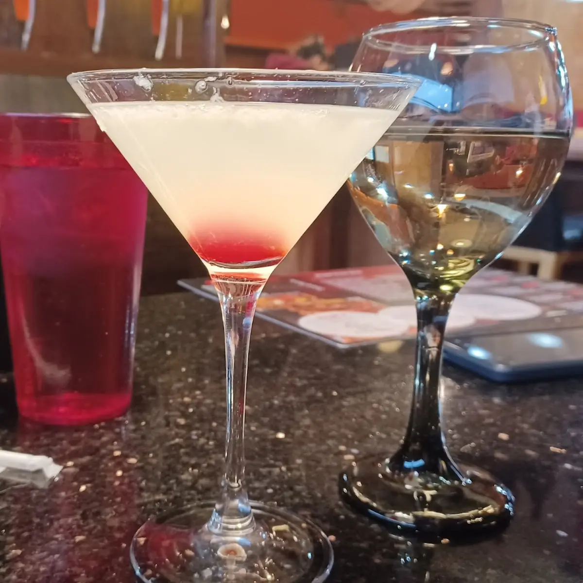Lemon Drop Martini and Chardonnay