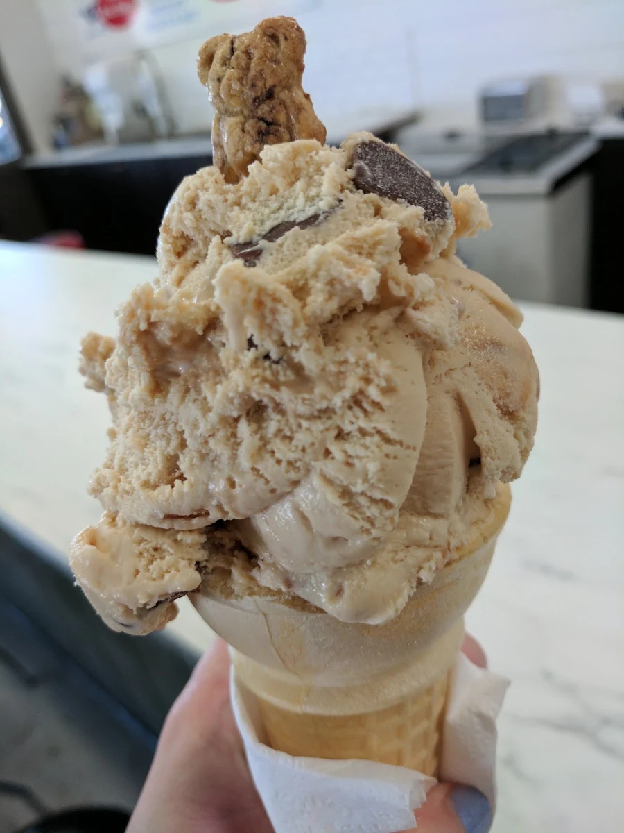 Blue Caramel Ice Cream Cone