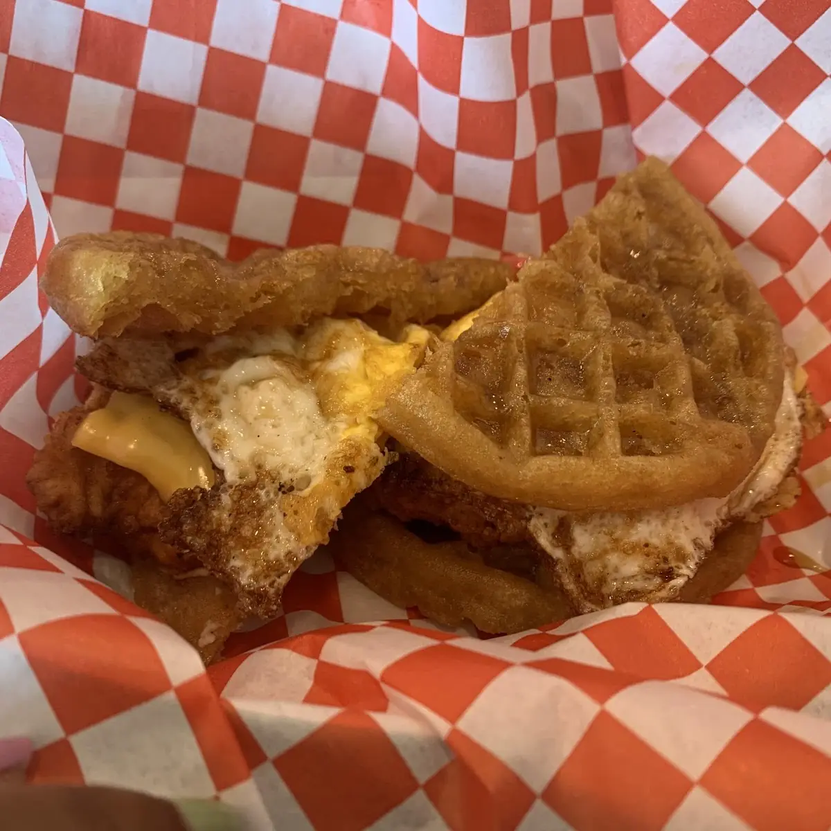 Waffle Chicken Burger