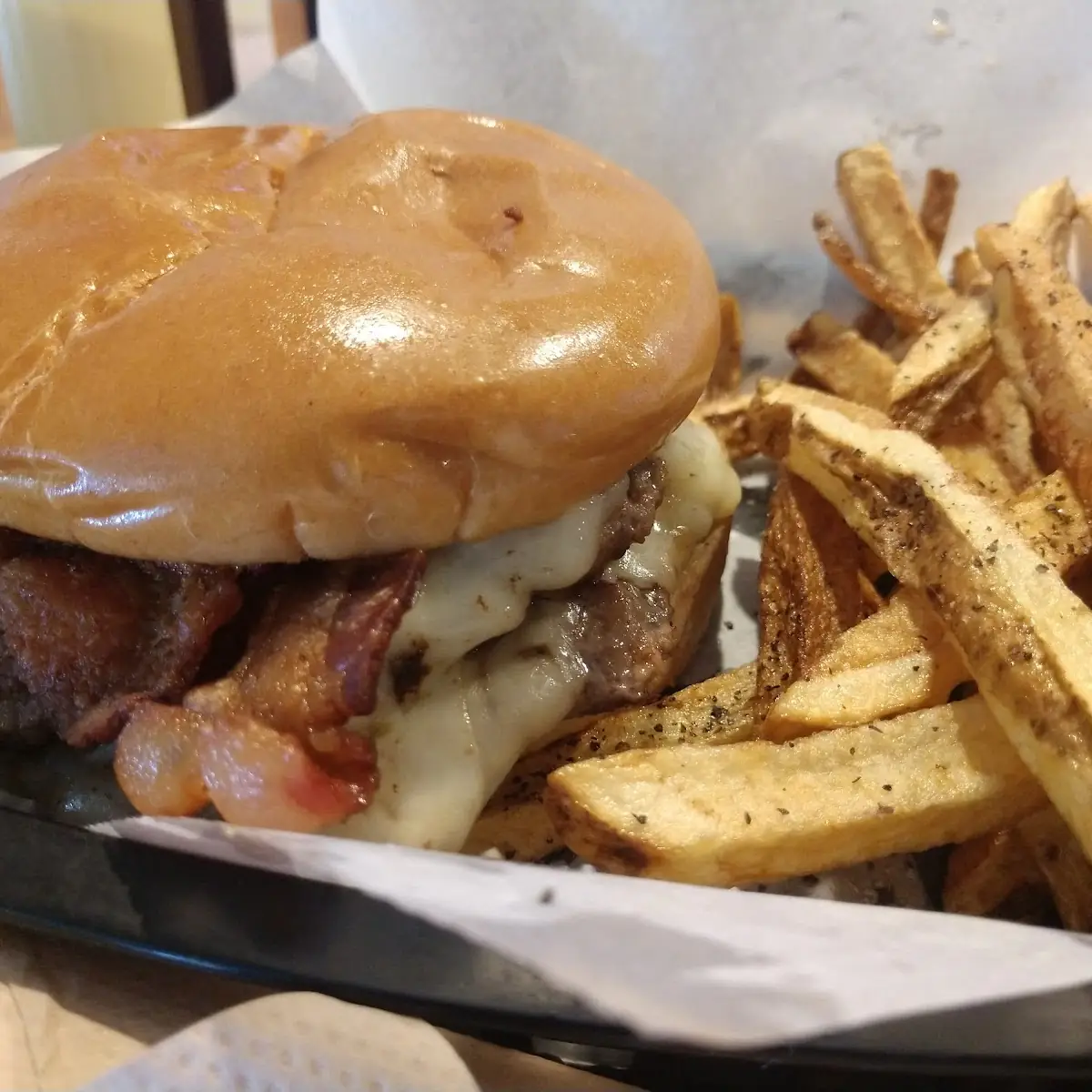 Burger with Bacon and Pepper Jack