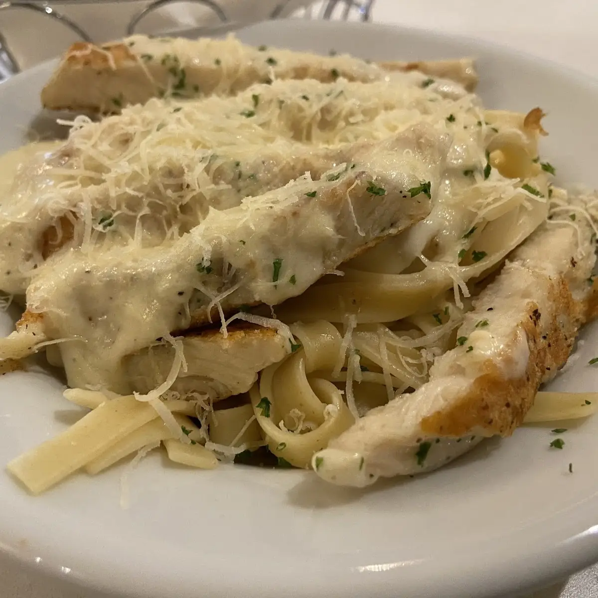 Grilled Fettuccine Alfredo