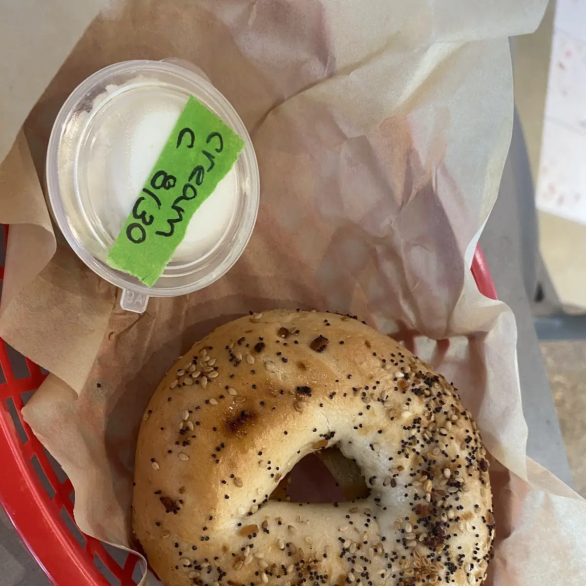 Everything Bagel with Cream Cheese