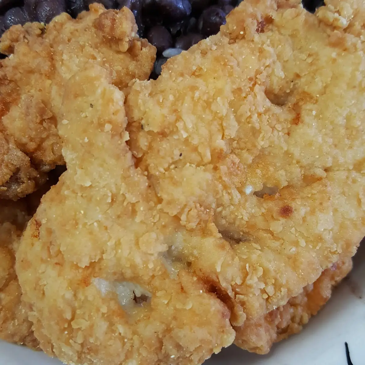 Fried Chicken Beans and Rice