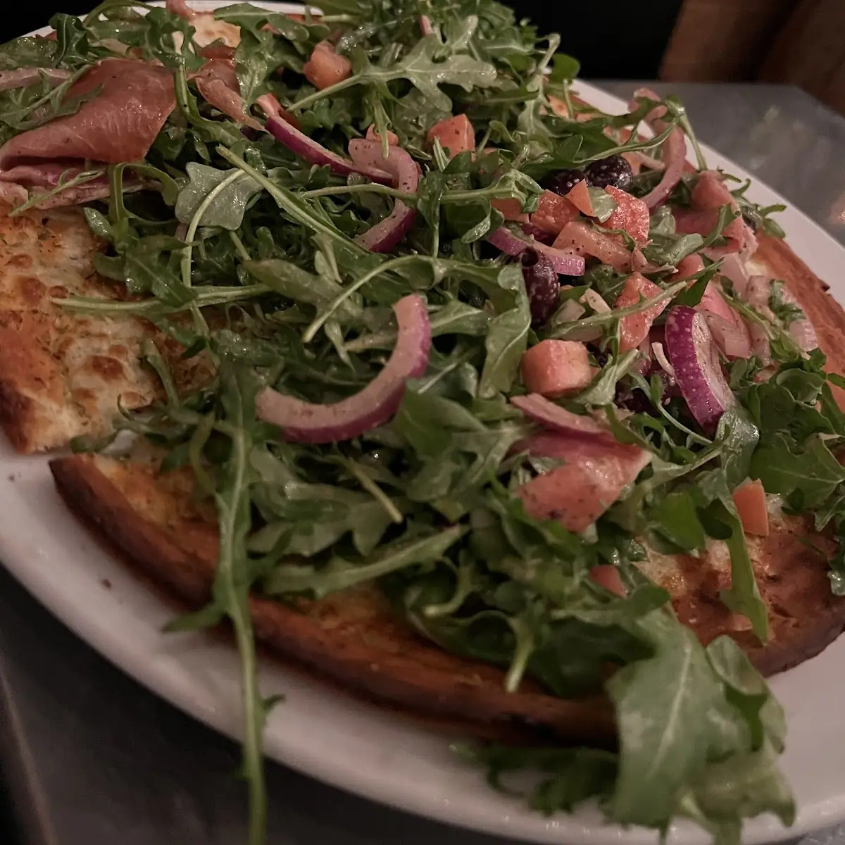 Bacon Arugula Pizza