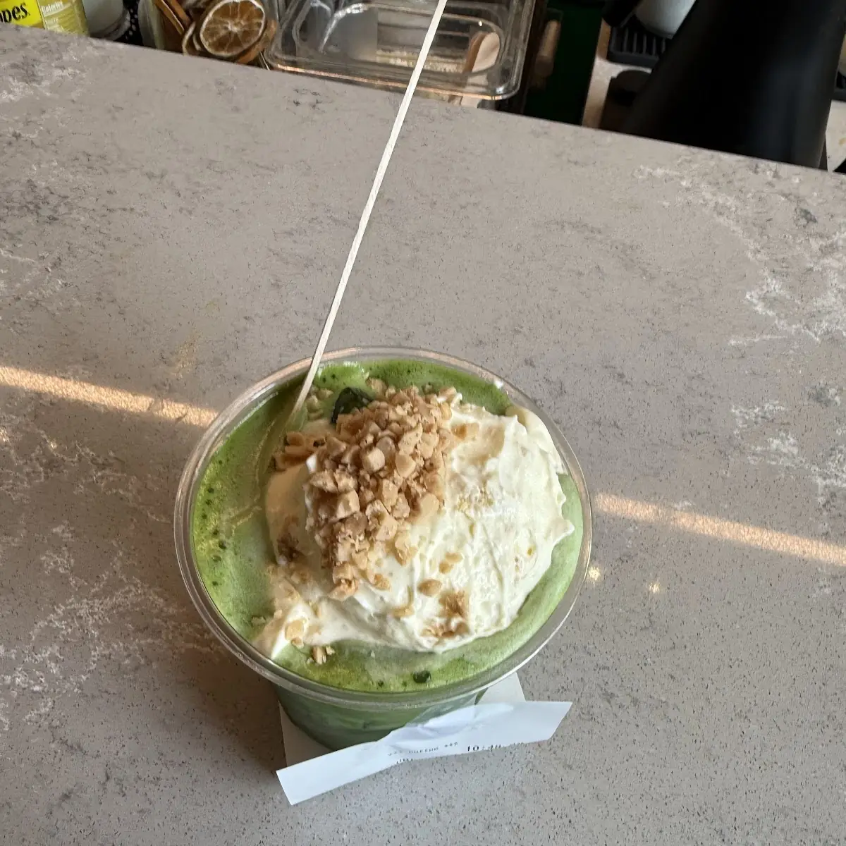 Banana Pudding Matcha Latte