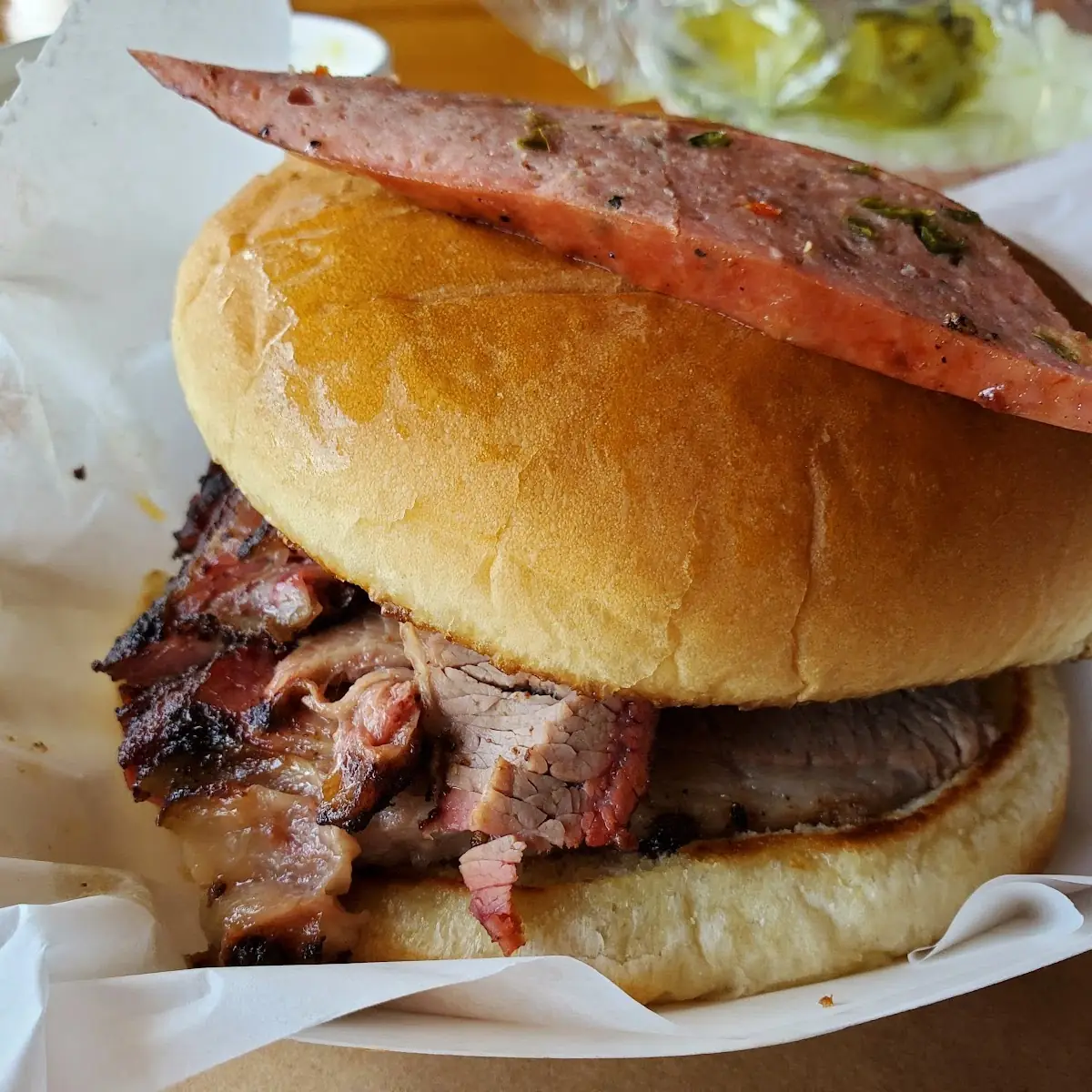 Sliced Brisket Sandwich