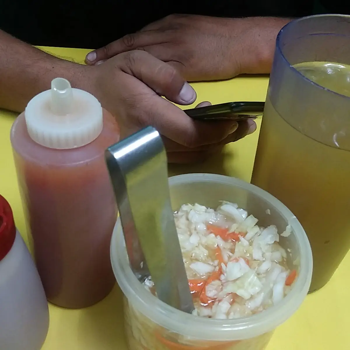 Curtido and Passion Fruit Drink