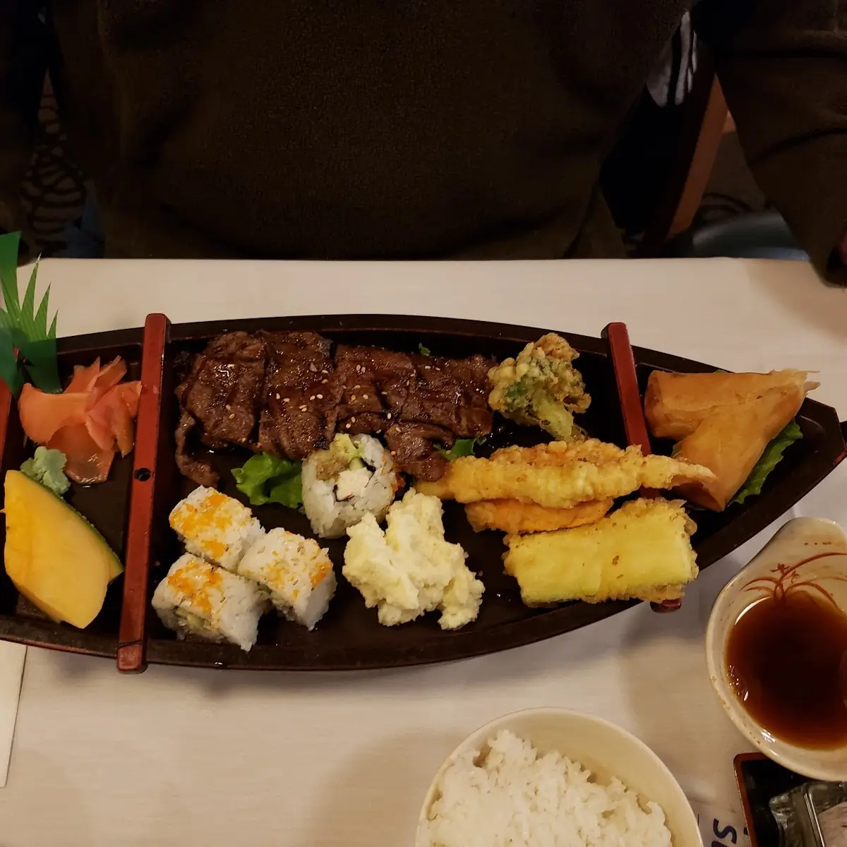 Beef Teriyaki and Shrimp Veg Tempura